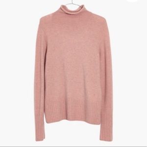 Dusty pink Madewell turtleneck
